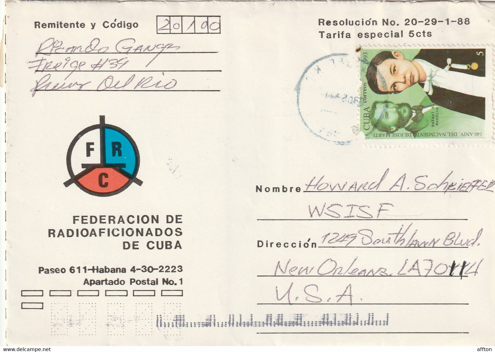 Cuba Old Cover Mailed - Briefe U. Dokumente