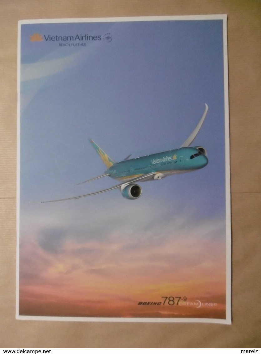 Publicité Compagnie Aérienne VIETNAM AIRLINES Reach Further Boeing 787-9 DREAM LINER - Werbung