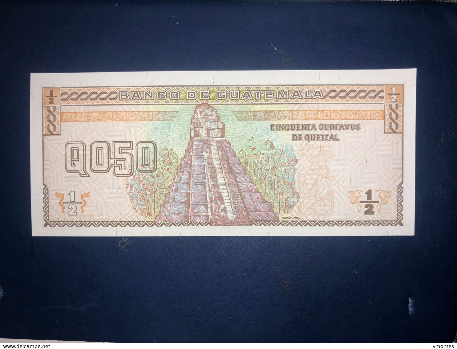 UNC Guatemala Banknote P96 ( 08/28/1996) 50 Cents Quetzal - Guatemala