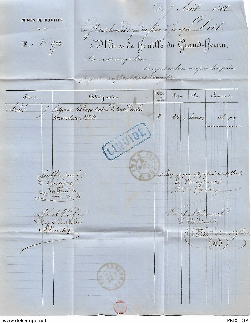 REF4611/ TP 6 4 Marges S/LAC C.St Ghislain 14/8/1858 Obl.à Barres 103 > Jemmapes C.d'arrivée - Balkenstempel: Einladungen