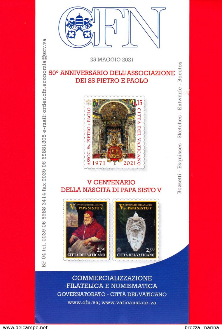 Nuovo - VATICANO - 2021 - Bollettino Ufficiale - Ass. SS. Pietro E Paolo - Papa Sisto V - BF 04 - Lettres & Documents