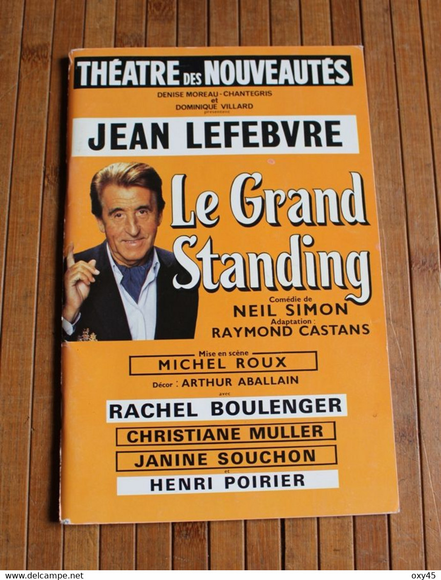 Programme Spectacle Théatre Des Nouveautés La Grand Standing Jean Lefebvre - Posters