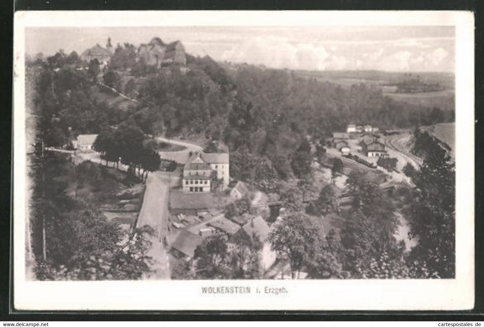 AK Wolkenstein I. Erzgeb., Gesamtansicht Mit Der Burg über Dem Ort - Wolkenstein