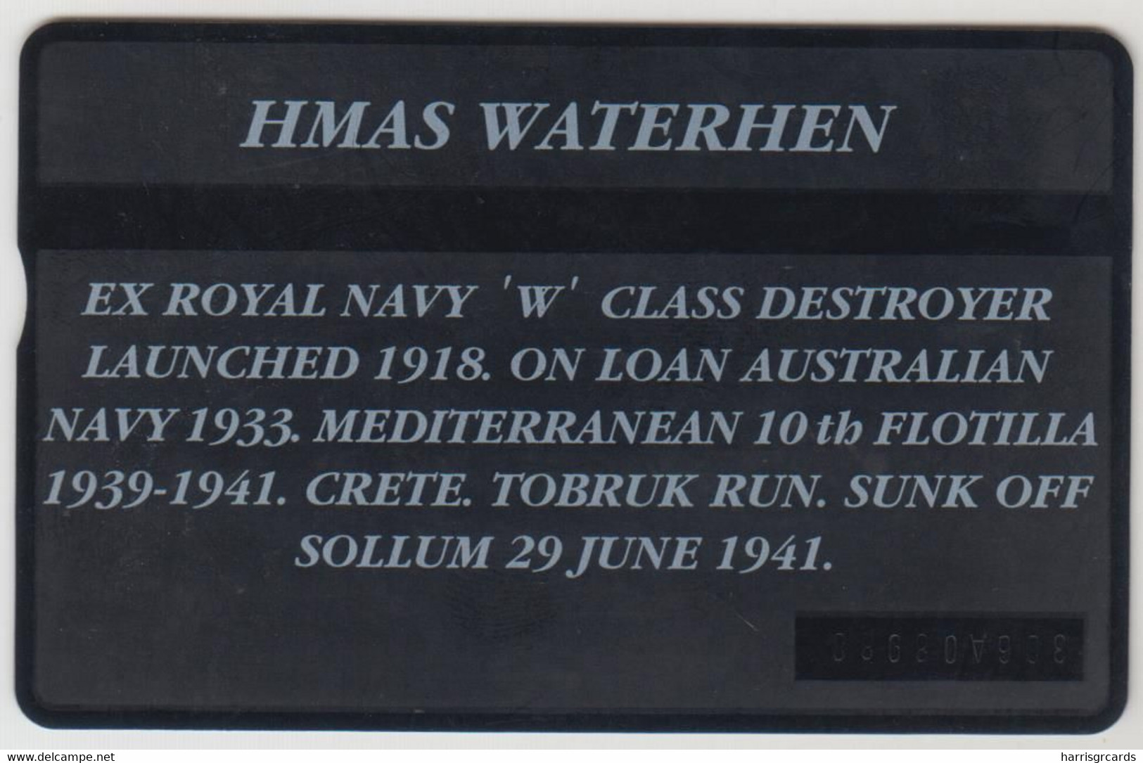 GIBRALTAR - HMAS Waterhen, 40 U, 1993,CN:306A,  Tirage 20.000, Used - Gibraltar