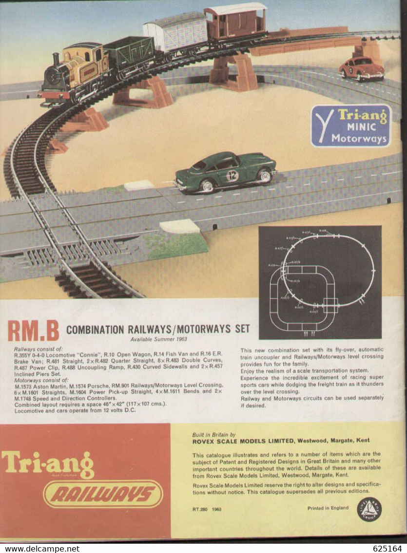 Catalogue Tri-ang 1963 9th Edition Railways Lionel Science Series Minic Rovex - Anglais