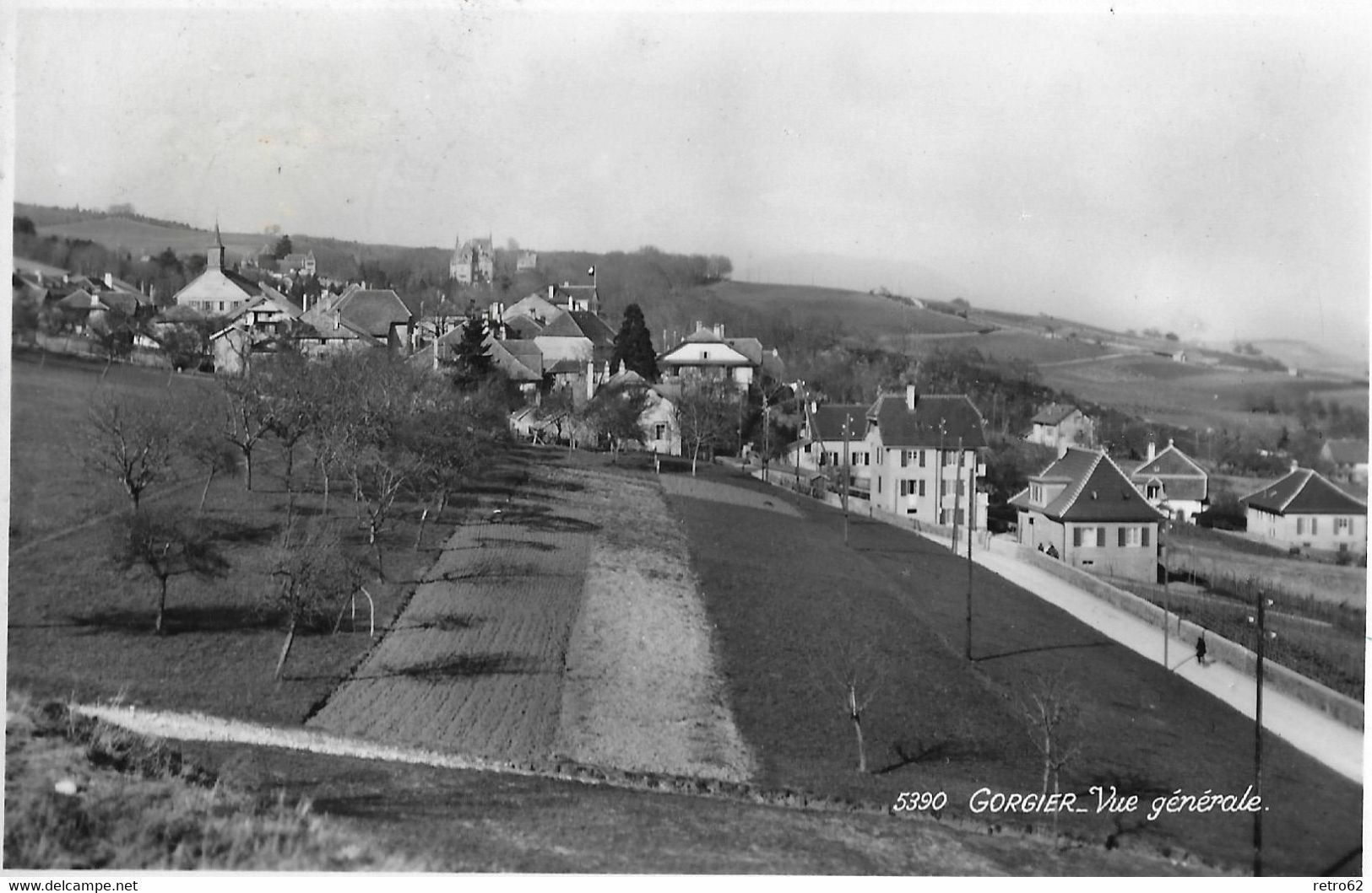 GORGIER → Vue Générale, Fotokarte Anno 1955 - Gorgier