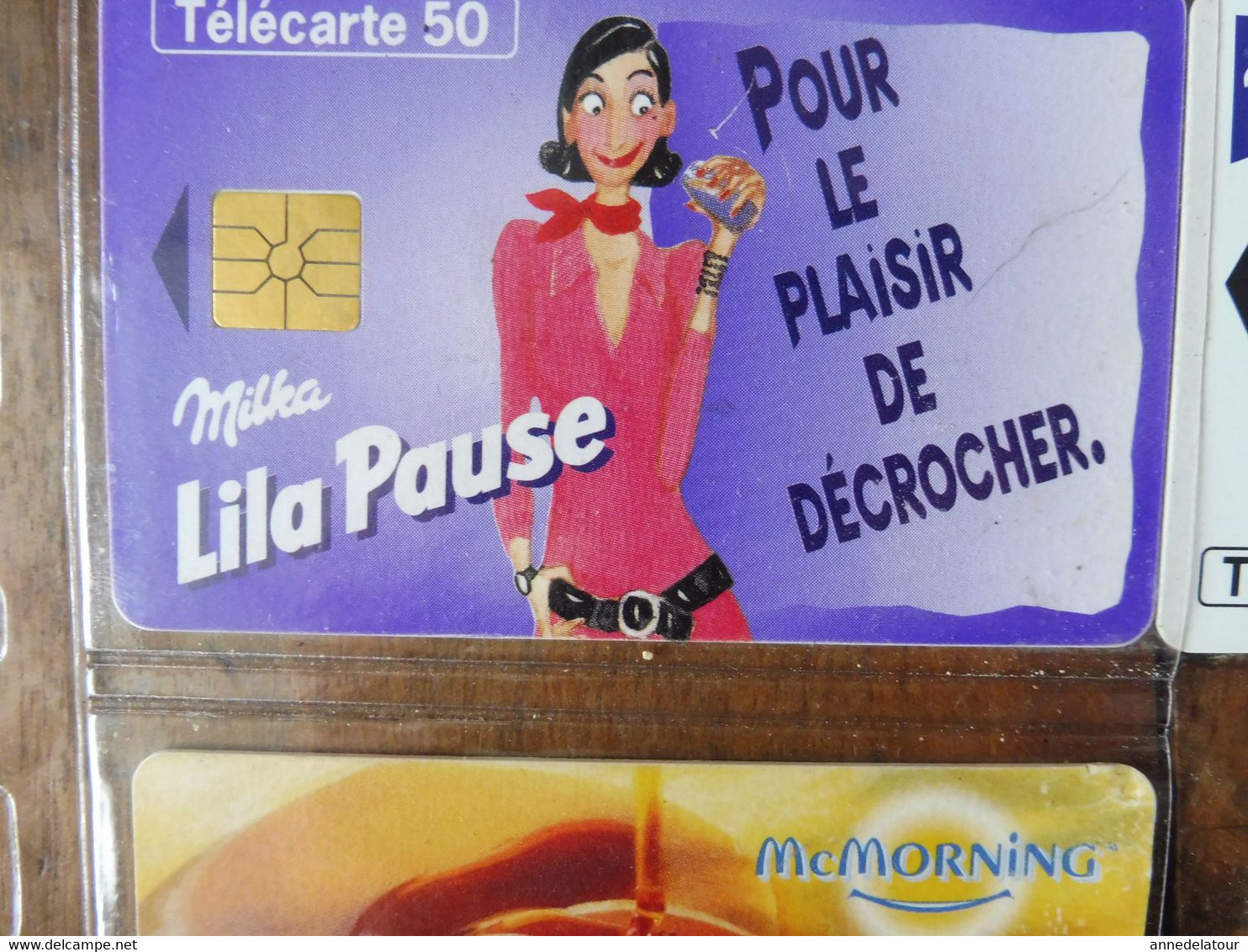 8 télécartes   (  McMORNING, WINNER TACO, Cracker Belin, Milka Lila Pause, nouveau Cracker Belin  )  FRANCE TELECOM