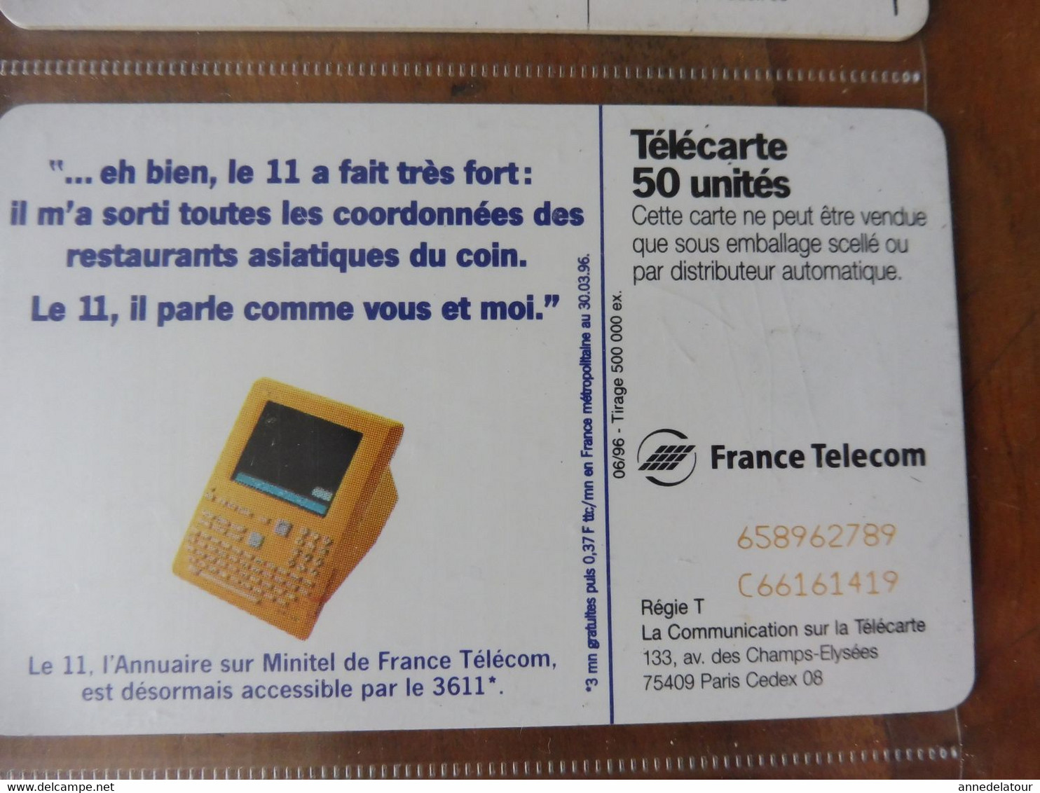 10 télécartes   ( promotion et explications du MINITEL)  FRANCE TELECOM (Magis, Siriel, Le Kiosque de l'Assemblée, etc )