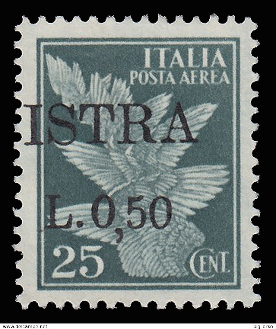 ISTRIA (POLA) - Occupazione Jugoslava  50 C. Su  25 C. Posta Aerea 1930/32 - 1945 - Occup. Iugoslava: Istria