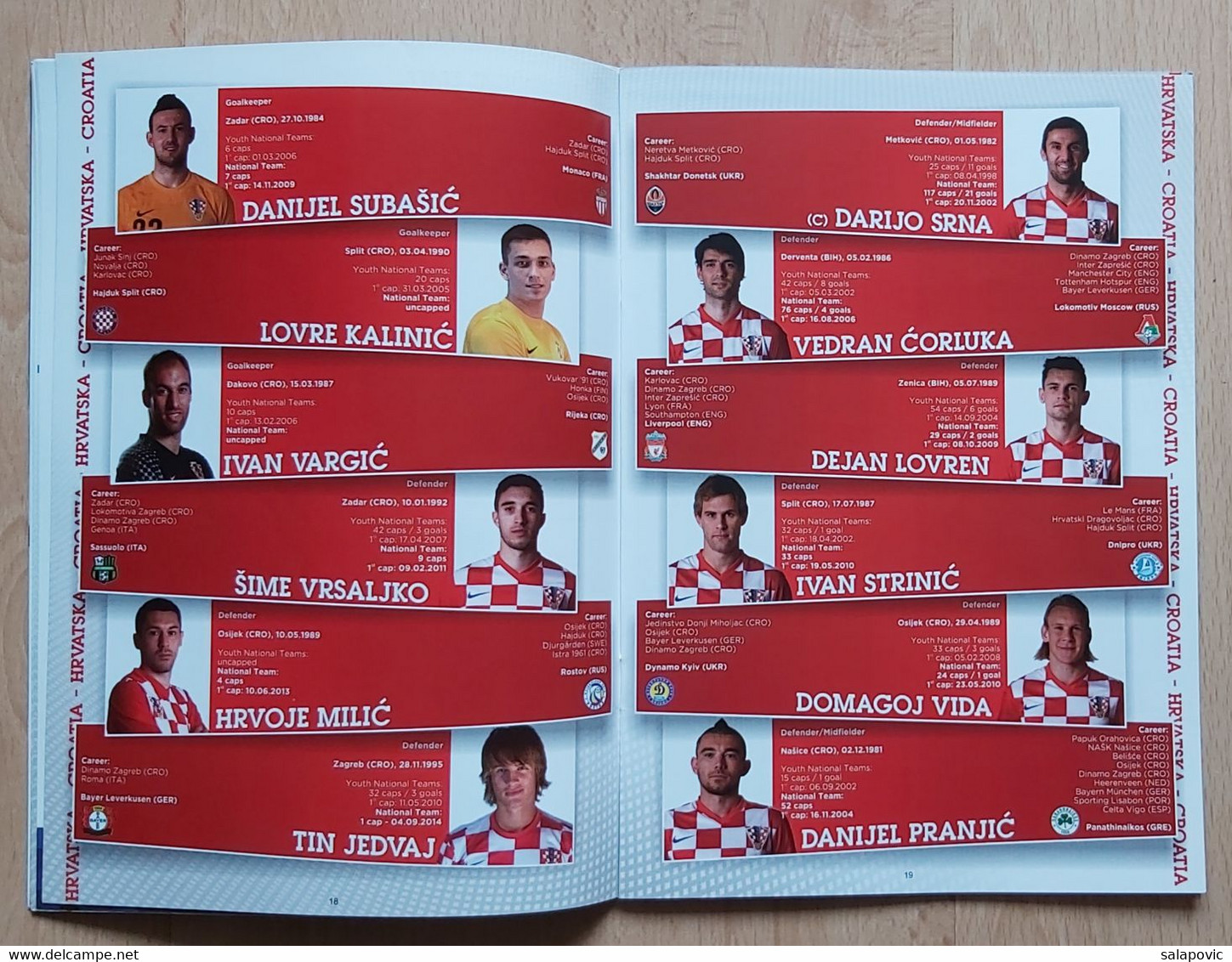 CROATIA vs MALTA - 2016 UEFA EURO qualifications FOOTBALL CROATIA FOOTBALL MATCH PROGRAM