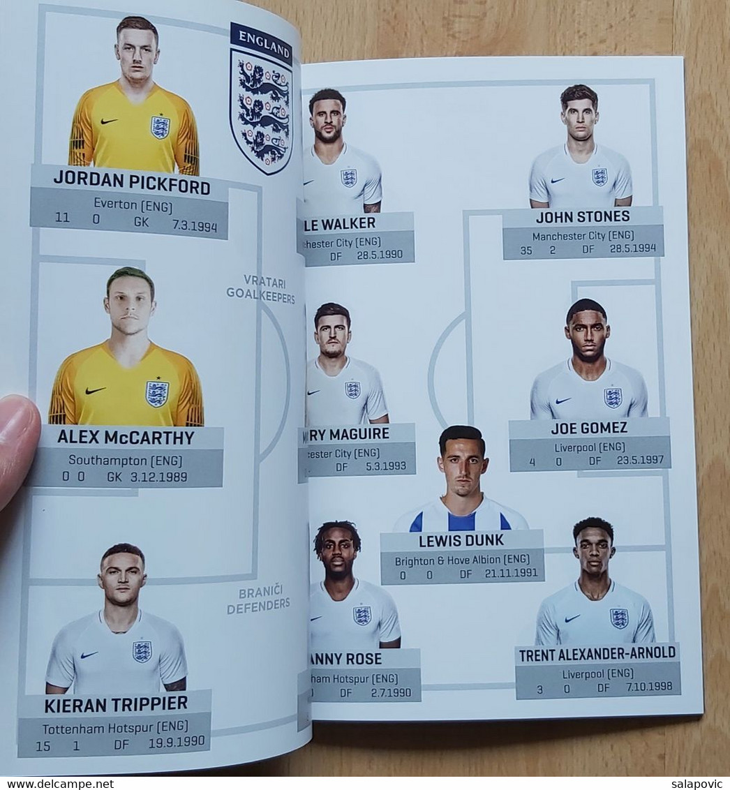 Croatia vs England, UEFA NATIONS LEAGUE 12.10.2018 FOOTBALL MATCH PROGRAM