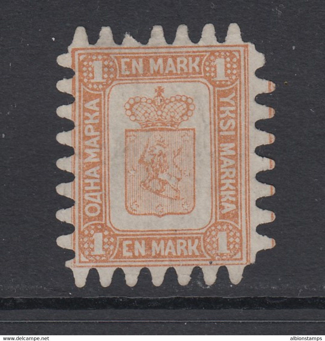 Finland, Scott 11a, MNG (no Gum), Rou Ty. II (few Creased Perfs At Top) - Nuevos