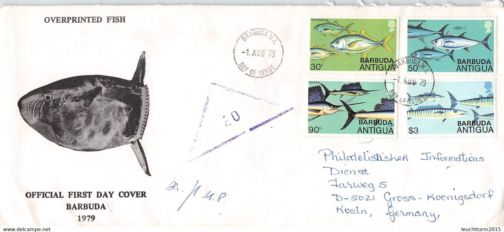 BARBUDA -SET FDC 1979 > GERMANY / K4-3 - Barbuda (...-1981)