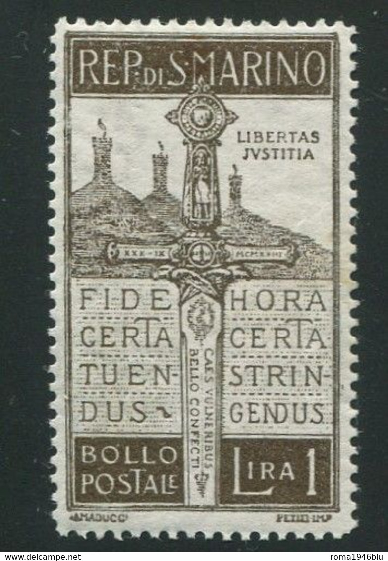 SAN MARINO 1923 PRO  VOLONTARI ** MNH CENTRATO - Nuevos