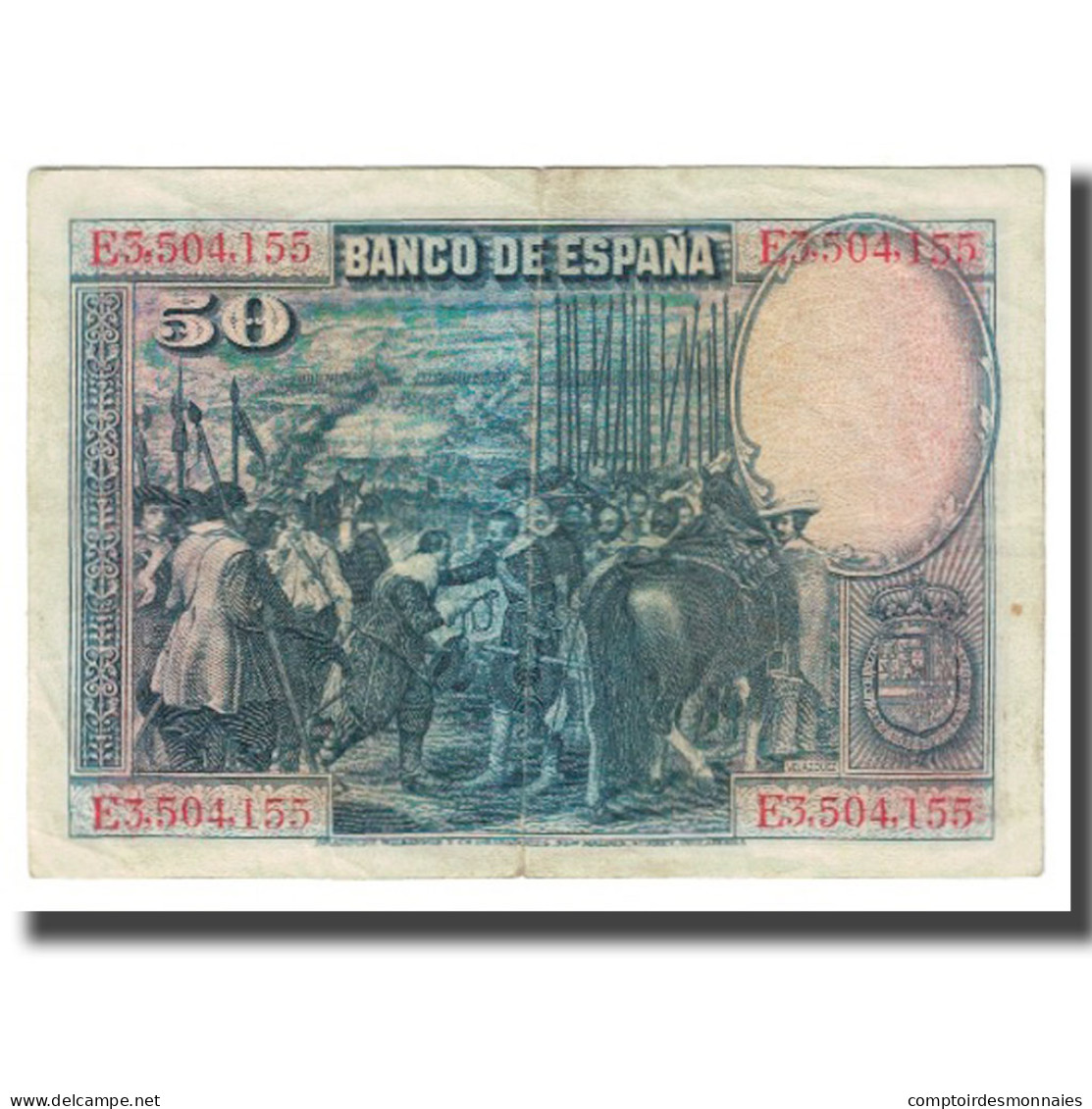 Billet, Espagne, 50 Pesetas, 1928, 1928-08-15, KM:75a, TTB - 1873-1874 : Première République