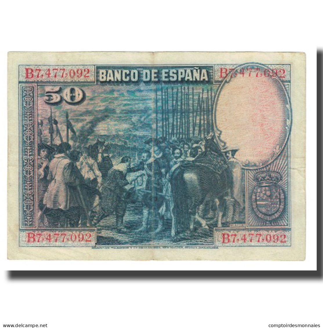 Billet, Espagne, 50 Pesetas, 1928, 1928-08-15, KM:75a, TTB - 1873-1874 : First Republic