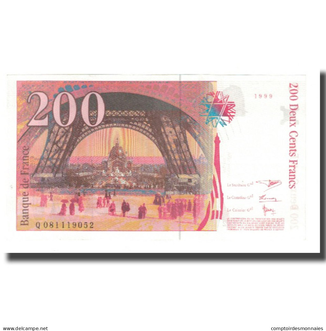 France, 200 Francs, Eiffel, 1999, BRUNEEL, BONARDIN, VIGIER, SPL, Fayette:75.5 - 200 F 1995-1999 ''Eiffel''