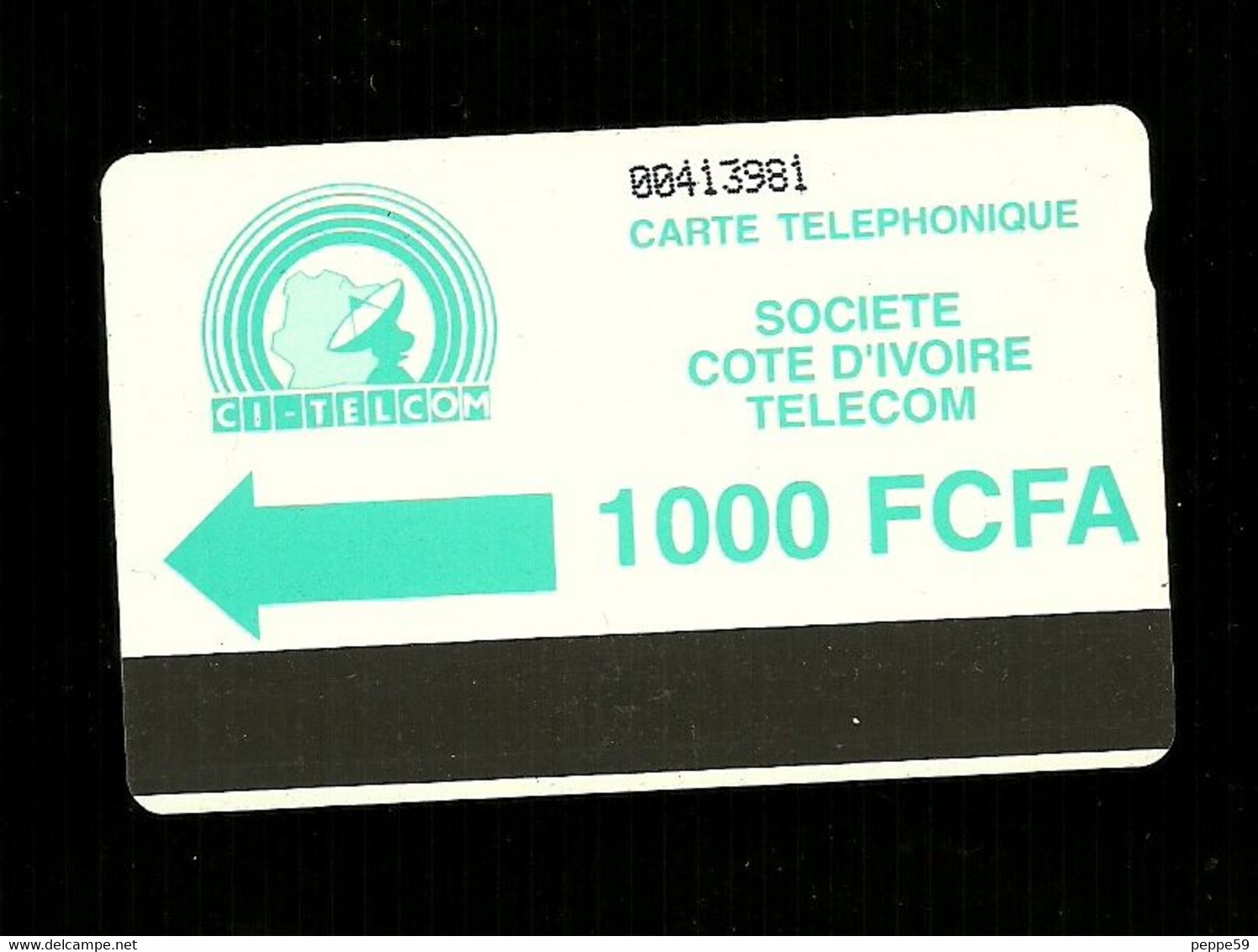 Carta Telefonica Costa D'Avorio - 1000 FCFA  -  Carte Telefoniche@Scheda@Schede@Phonecards@Telecarte@Telefonkarte - Ivory Coast