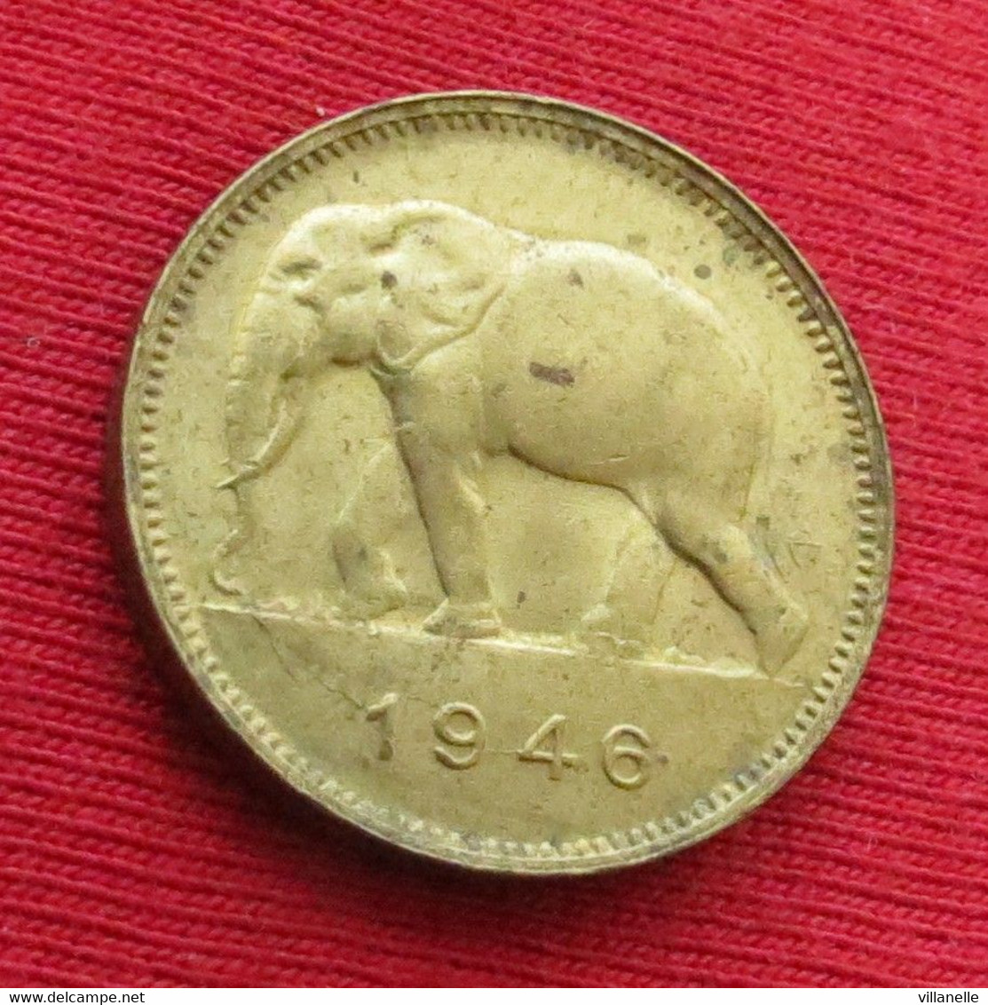 Congo Belgian 2 Franc 1946 Belgish  Wºº - 1934-1945: Leopold III.