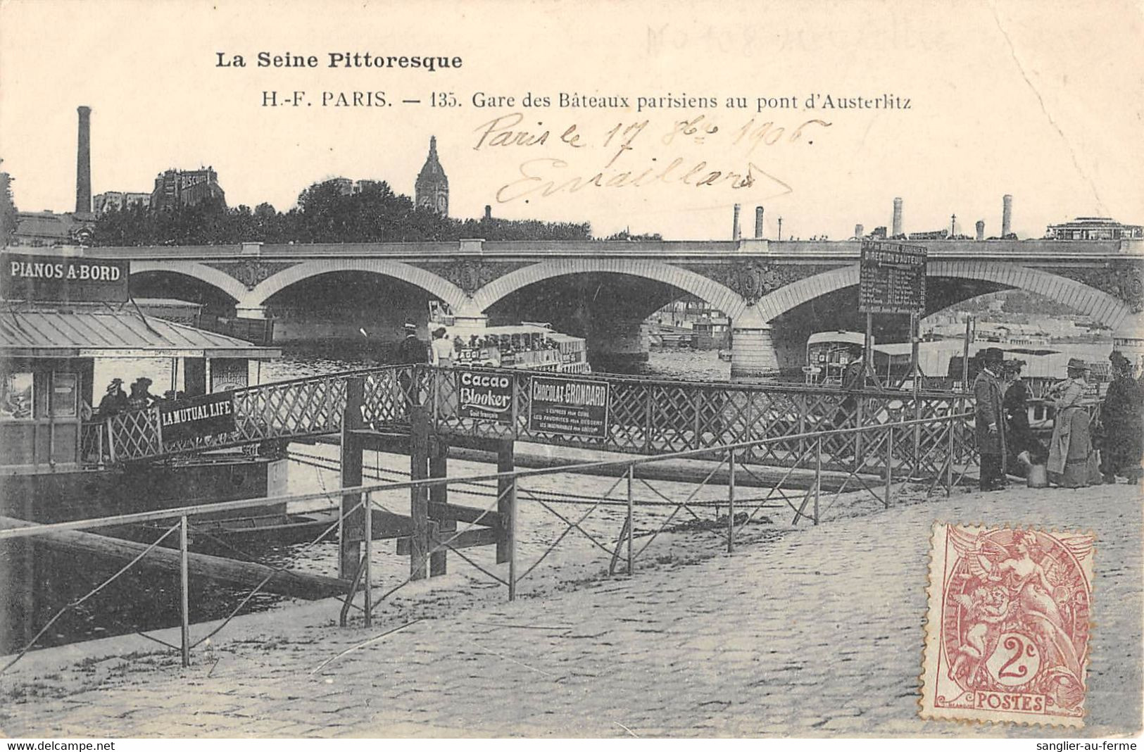 CPA 75 PARIS XIIIe GARE DES BATEAUX PARISIENS AU PONT D'AUSTERLITZ - Paris (13)