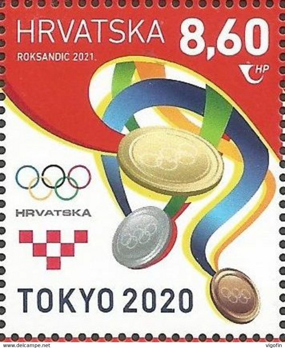 HR 2020-1535 OLYPIC GAMES TOKYO, HRVATSKA CROATIA, 1v, MNH - Sommer 2020: Tokio