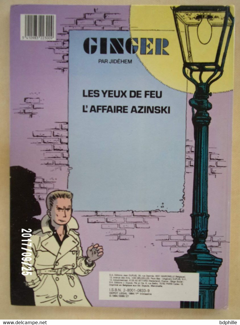 GINGER L'AFFAIRE AZINSKI EO 1984 TBE - Ginger
