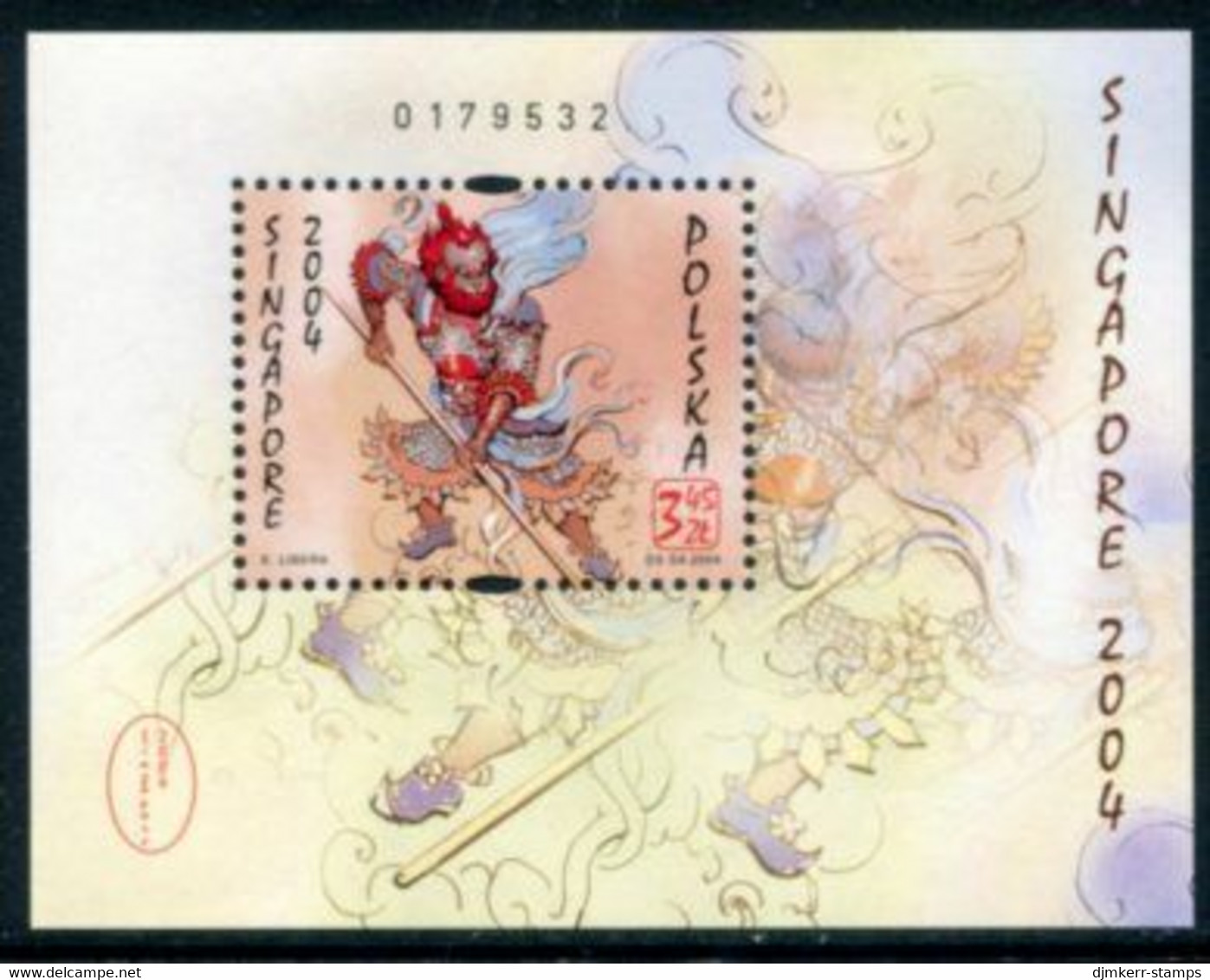 POLAND 2004 Singapore Philatelic Exhibition Block MNH / **.  Michel Block 159 - Blocs & Hojas