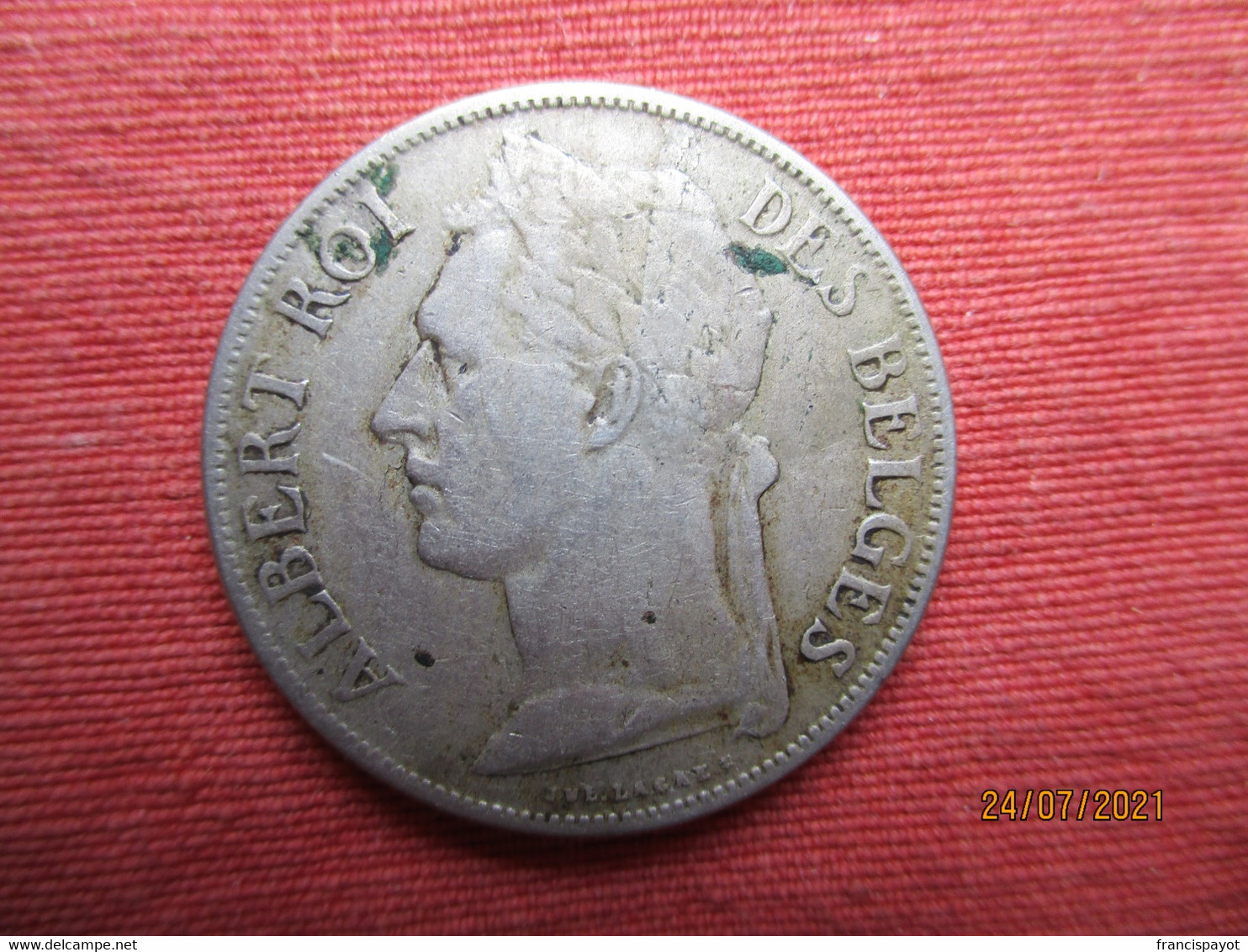 Congo Belge 1 Franc 1925 - 1910-1934: Albert I