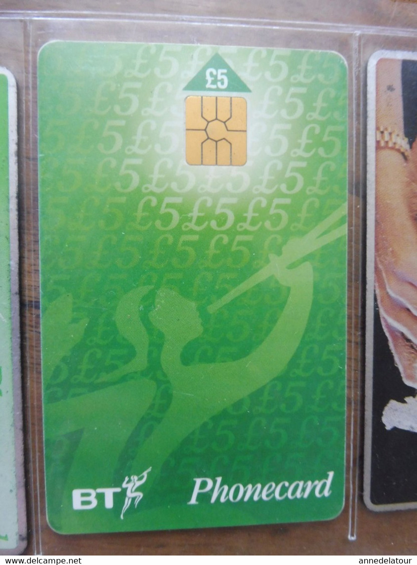 8 phonecards (British Telecom) origine Royaume-Uni  (United Kingdom)