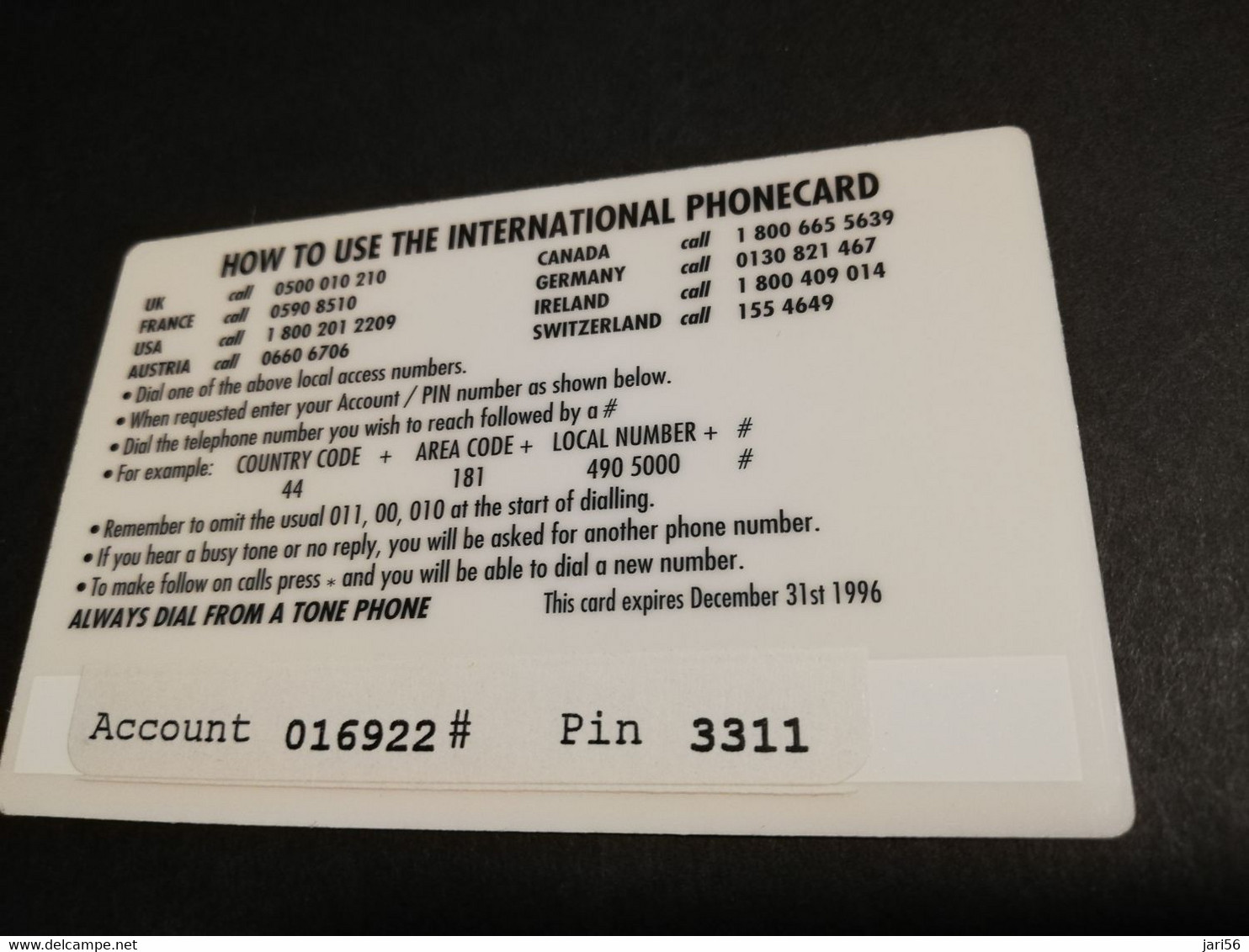 GREAT BRITAIN   1 POUND  AIR PLANES  TOMAHAWK   DIT PHONECARD    PREPAID CARD      **5922** - Collezioni