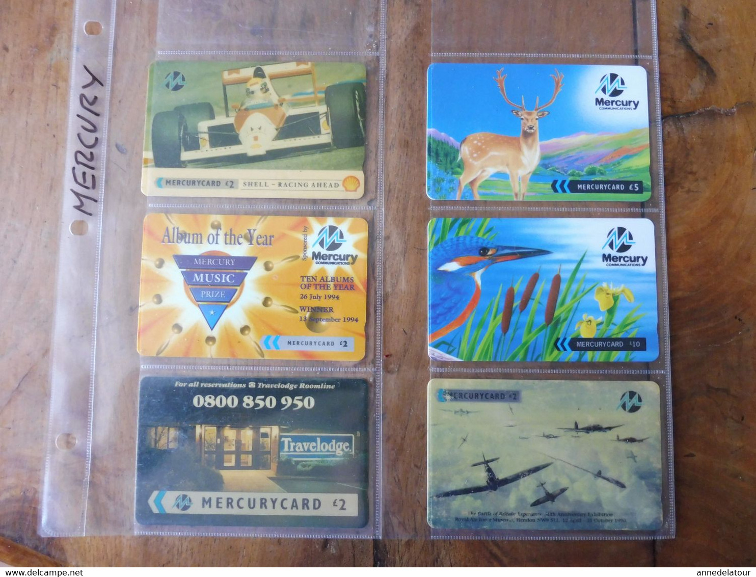 6 Phonecards  MERCURYCARD  (Royal Air Force, And So And ) - [ 4] Mercury Communications & Paytelco