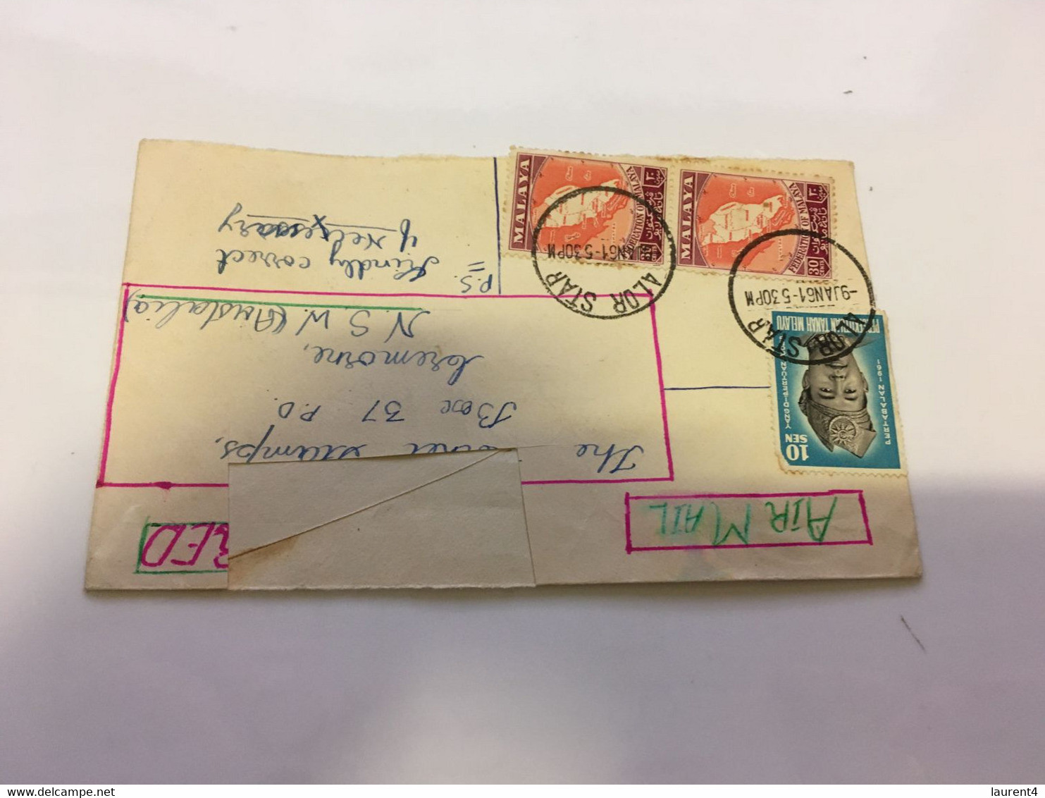 (VV 8) Malaysia Registered Cover Posted To Australia - 1961 - Fédération De Malaya