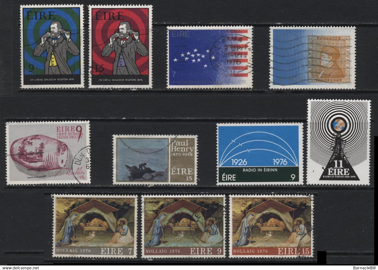 Ireland (07) 1976 Commemoratives. 11 Different Stamps. Mint & Used. Hinged. - Andere & Zonder Classificatie