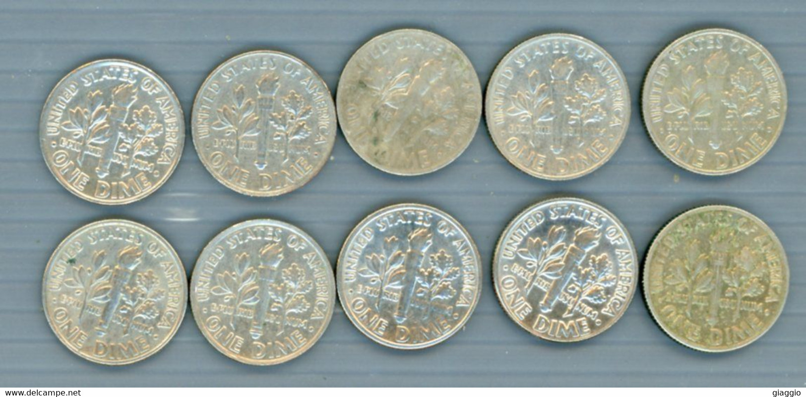 °°° Usa N. 445 - One Dime Lotto 10 Pezzi Date Varie Circolate °°° - Lotti