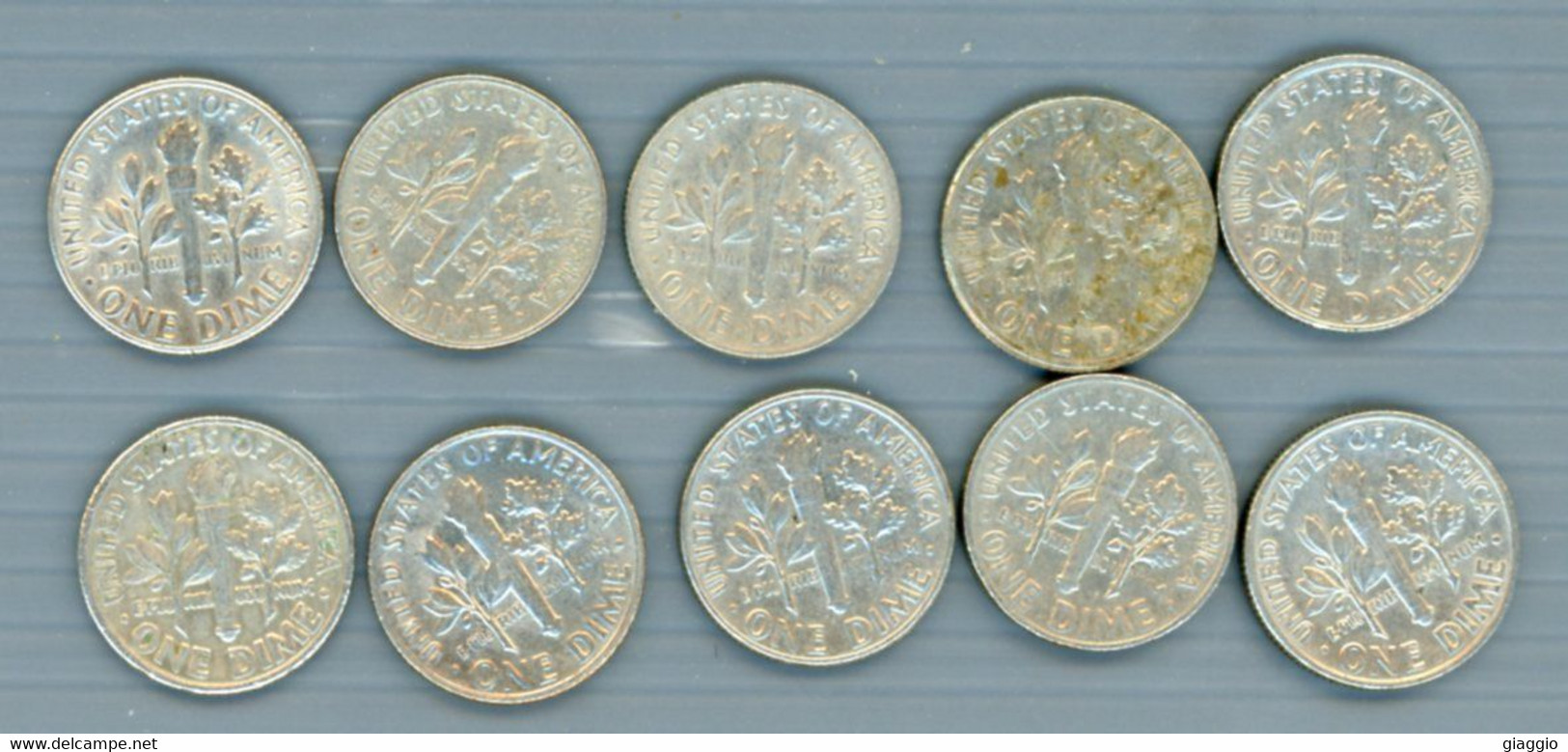 °°° Usa N. 446 - One Dime Lotto 10 Pezzi Date Varie Circolate °°° - Lots