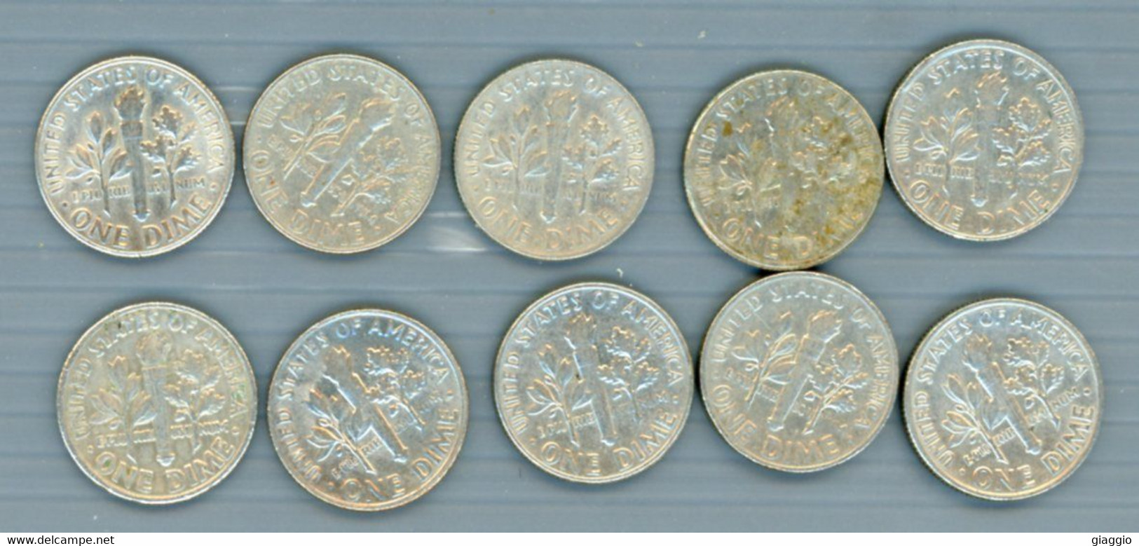 °°° Usa N. 446 - One Dime Lotto 10 Pezzi Date Varie Circolate °°° - Loten