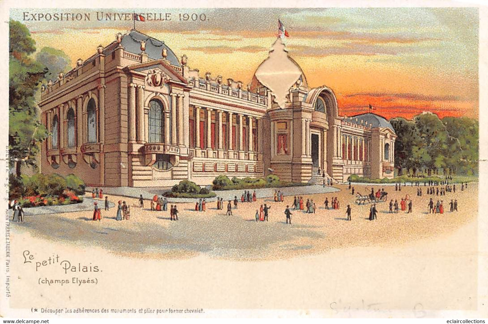 Thème. Carte A Système  Expo Universelle 1900. Découper Les Adhérences Pour Former Un Chevalet Petit Palais (voir Scan) - Mechanical