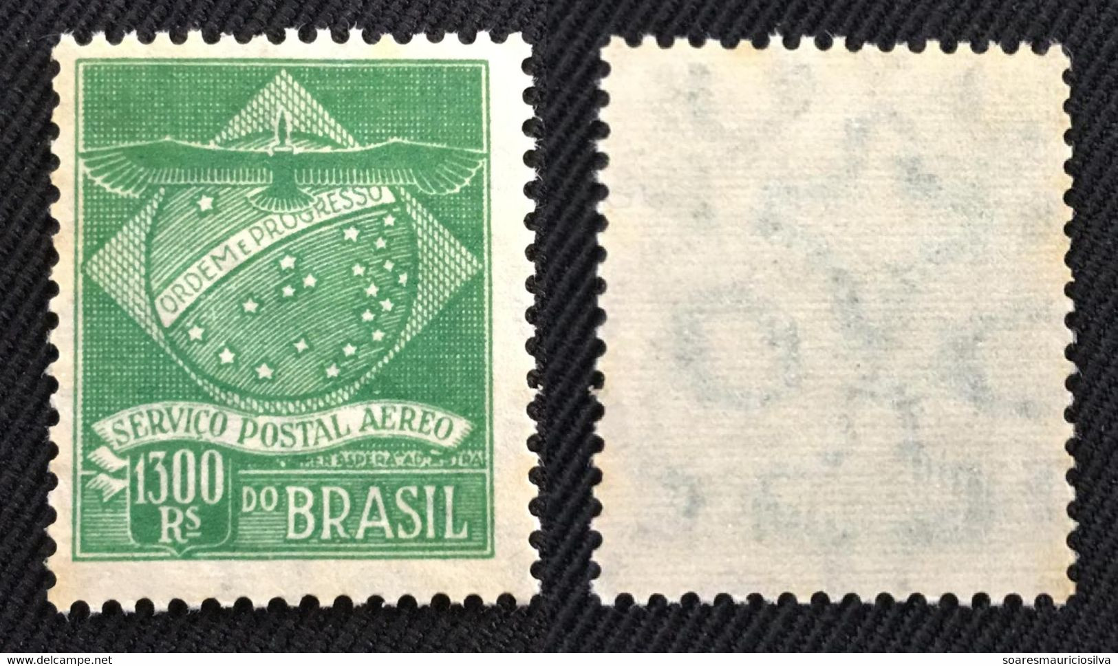 Brazil Year 1927 Condor Airmail Private Company Stamp RHM-K-4D Stylized Condor And Flag not Issued Unused US$300 - Luftpost (private Gesellschaften)