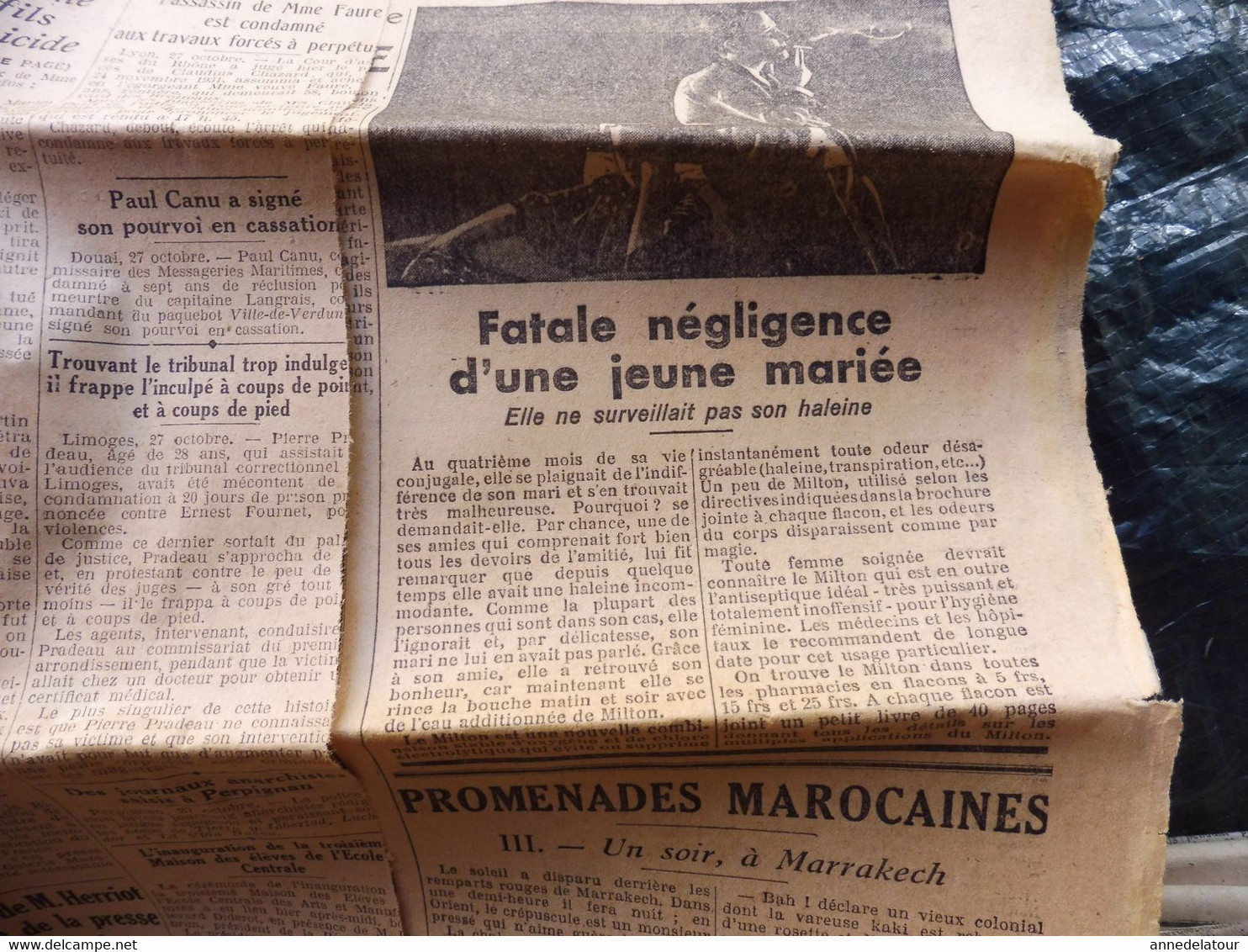 1932  Promenades marocaines ; etc  ( journal L'AMI DU PEUPLE )
