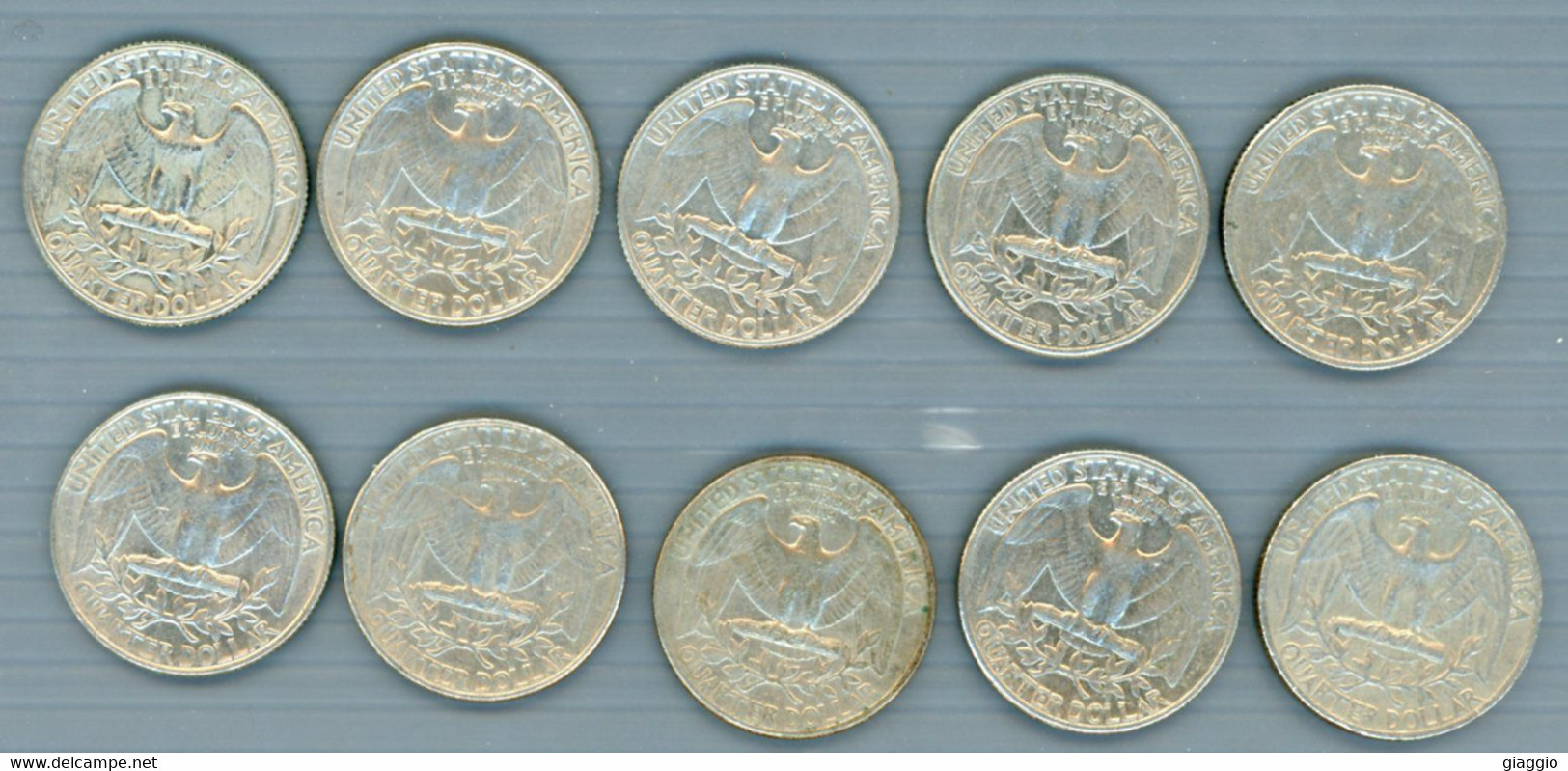 °°° Usa N. 432 - Lotto Di 10 Quarter Dollar Varie Date Circolate °°° - Lotti