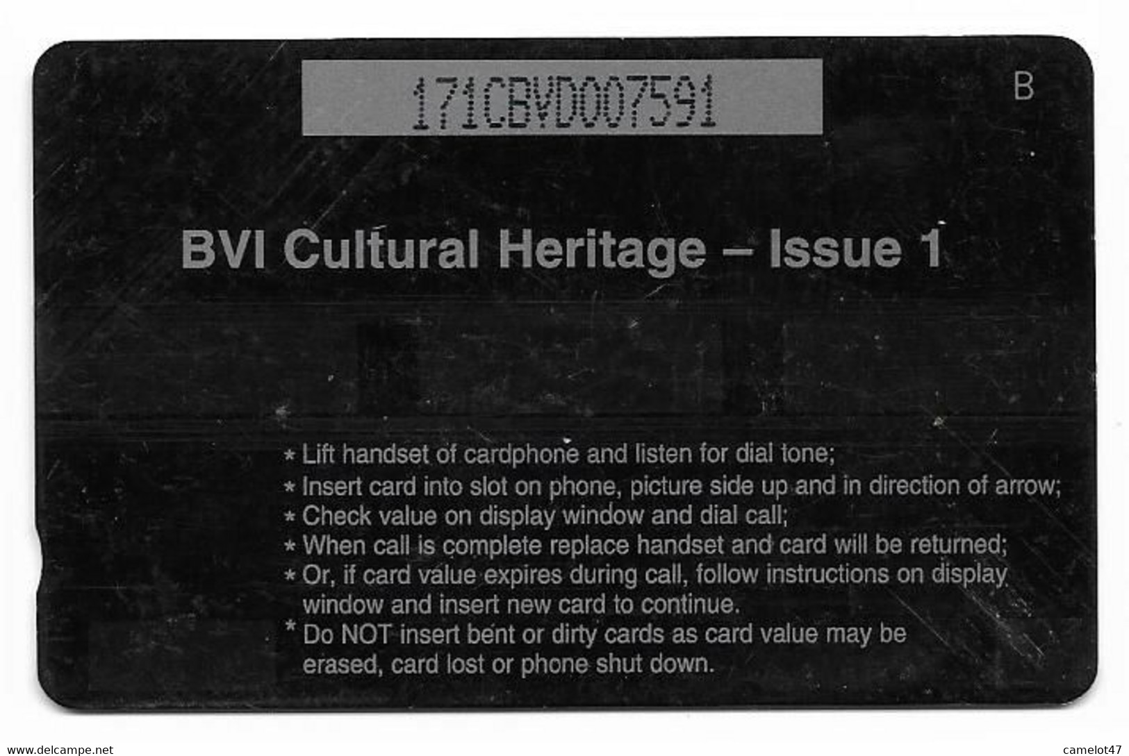 British Virgin Islands, Caribbean, Used Phonecard, No Value, Collectors Item, # Bvi-2a  Shows Wear - Jungferninseln (Virgin I.)
