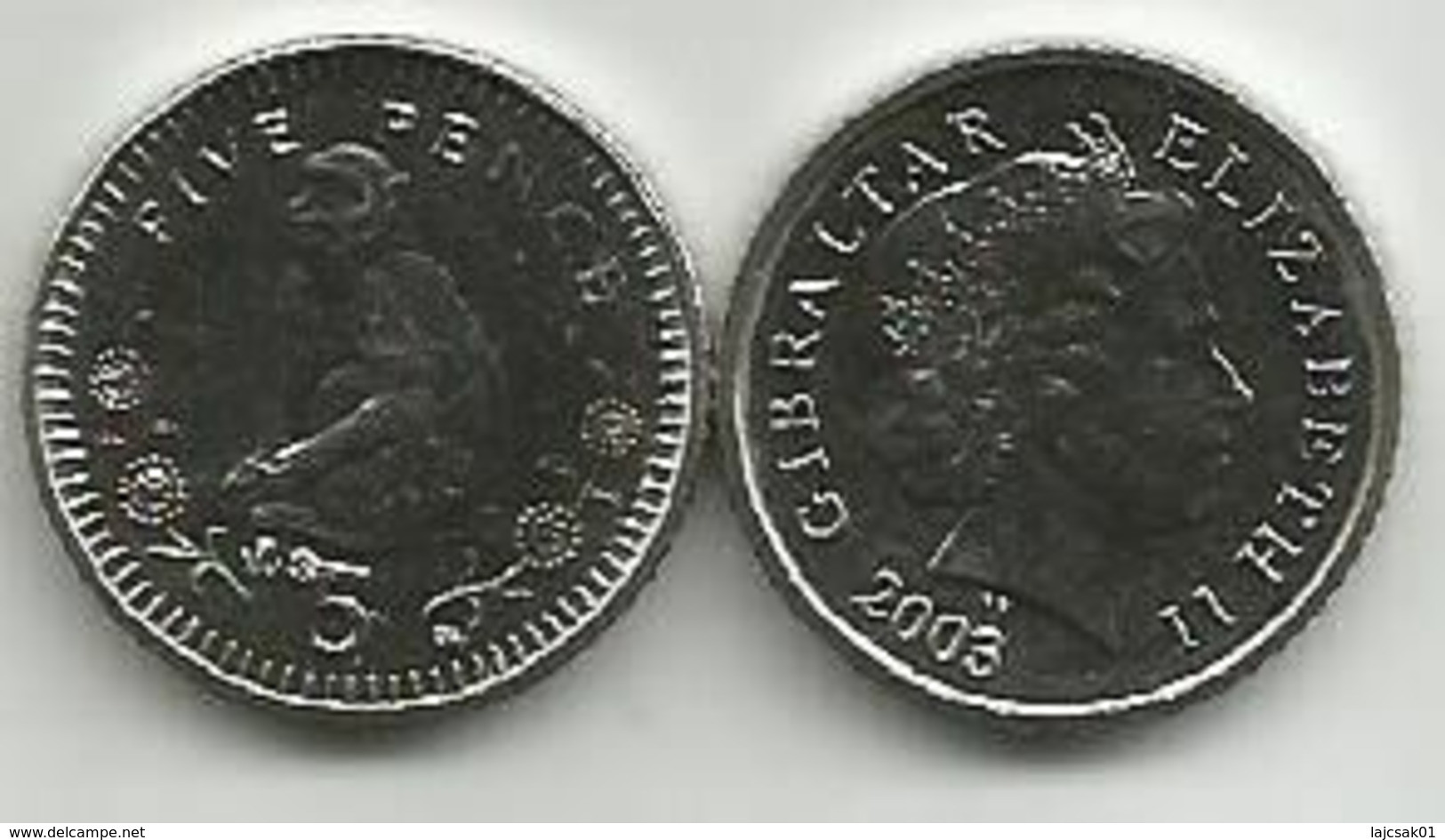 Gibraltar 5 Pence 2003. High Grade - Gibraltar