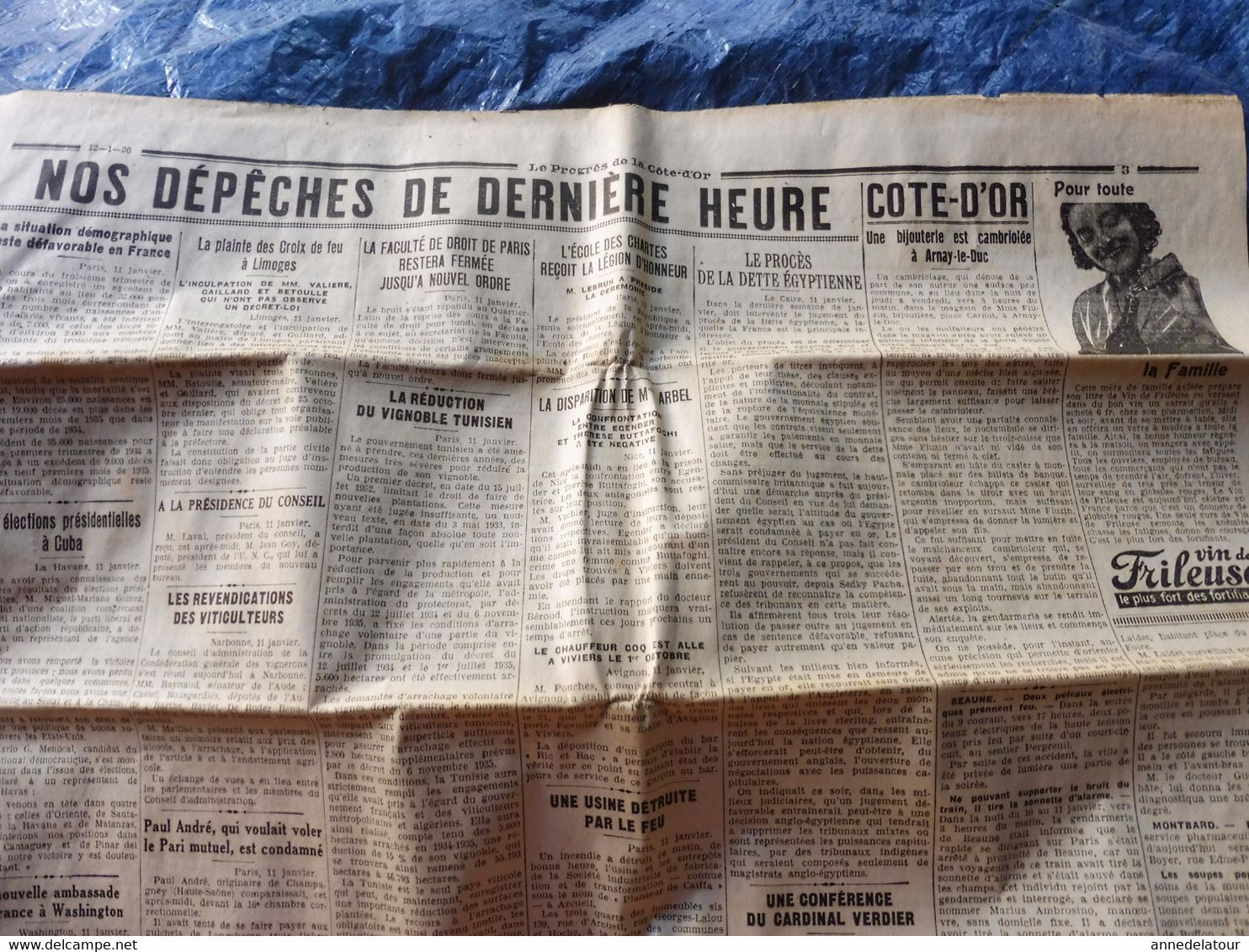 1936  LE PROGRES  : Mussolini ; L'église Catholique Allemande Va-t-elle Se Rallier Au Nazisme ; Etc - Allgemeine Literatur