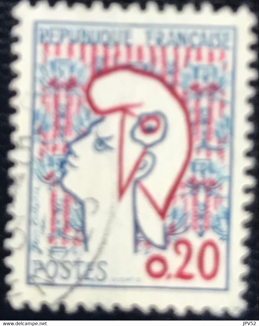 France - République Française - W1/14 - (°)used - 1961 - Michel 1335 - Marianne Type Cocteau - Variatie - 1961 Marianne De Cocteau