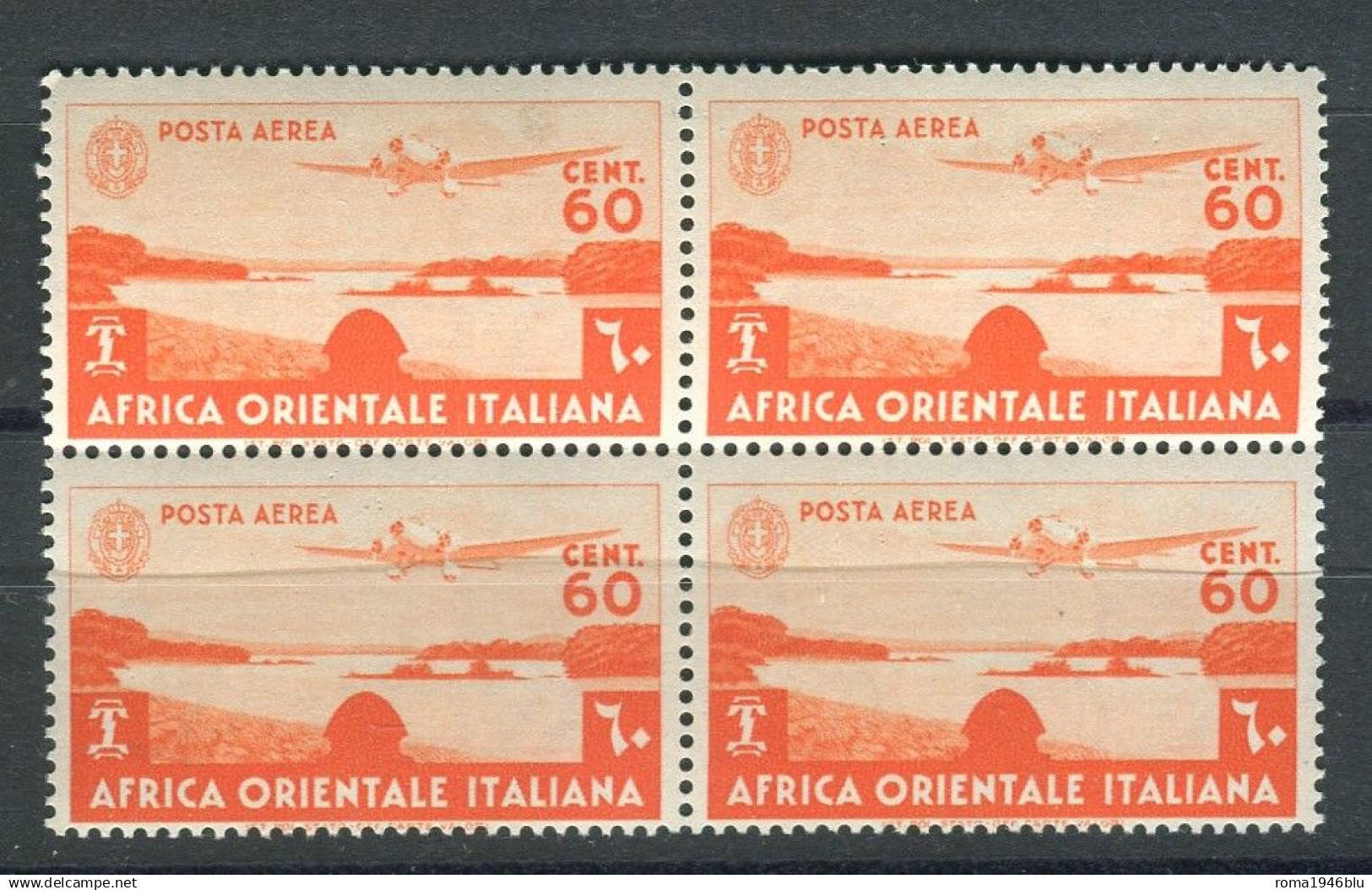 AFRICA ORIENTALE ITALIANA 1938 SOGGETTI VARI P.O. 3,70 COPPIA  ** MNH - Italian Eastern Africa