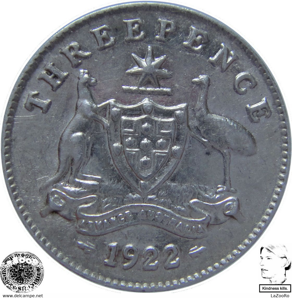 LaZooRo: Australia 3 Pence 1922 XF / UNC - Silver - Threepence