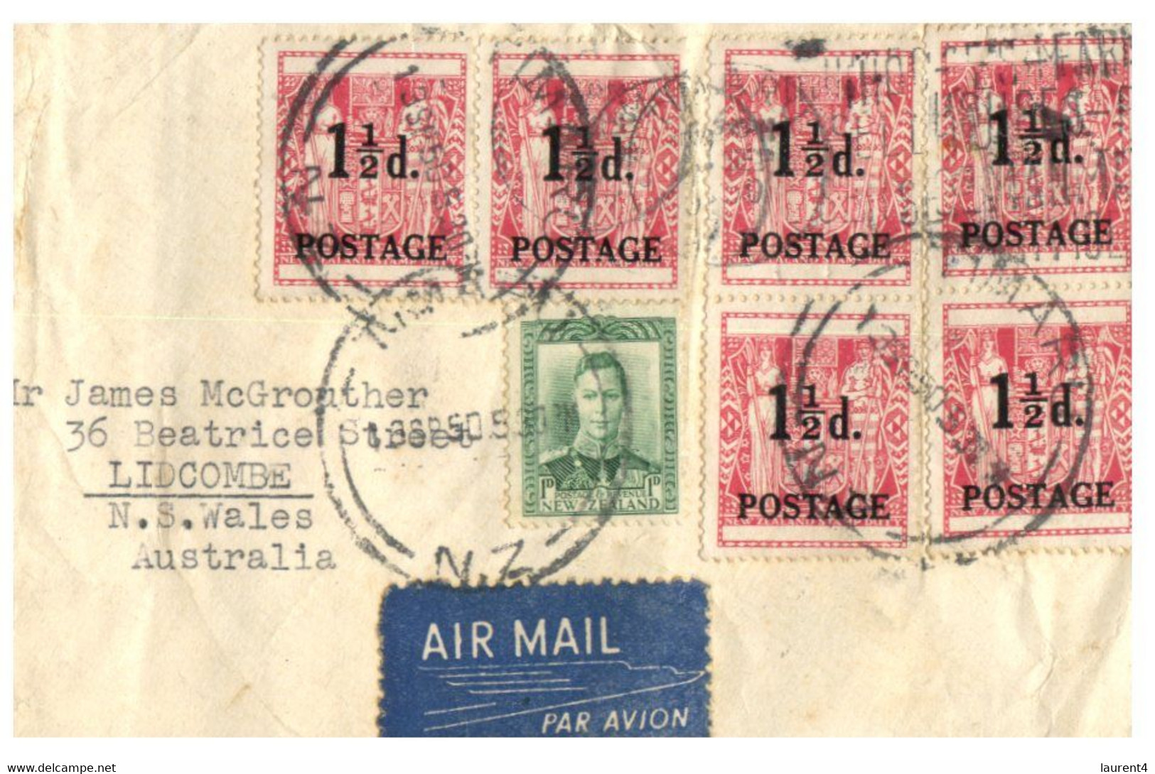 (V V 17) New Zealand Cover Posted To Australia - 1930 ? - Briefe U. Dokumente