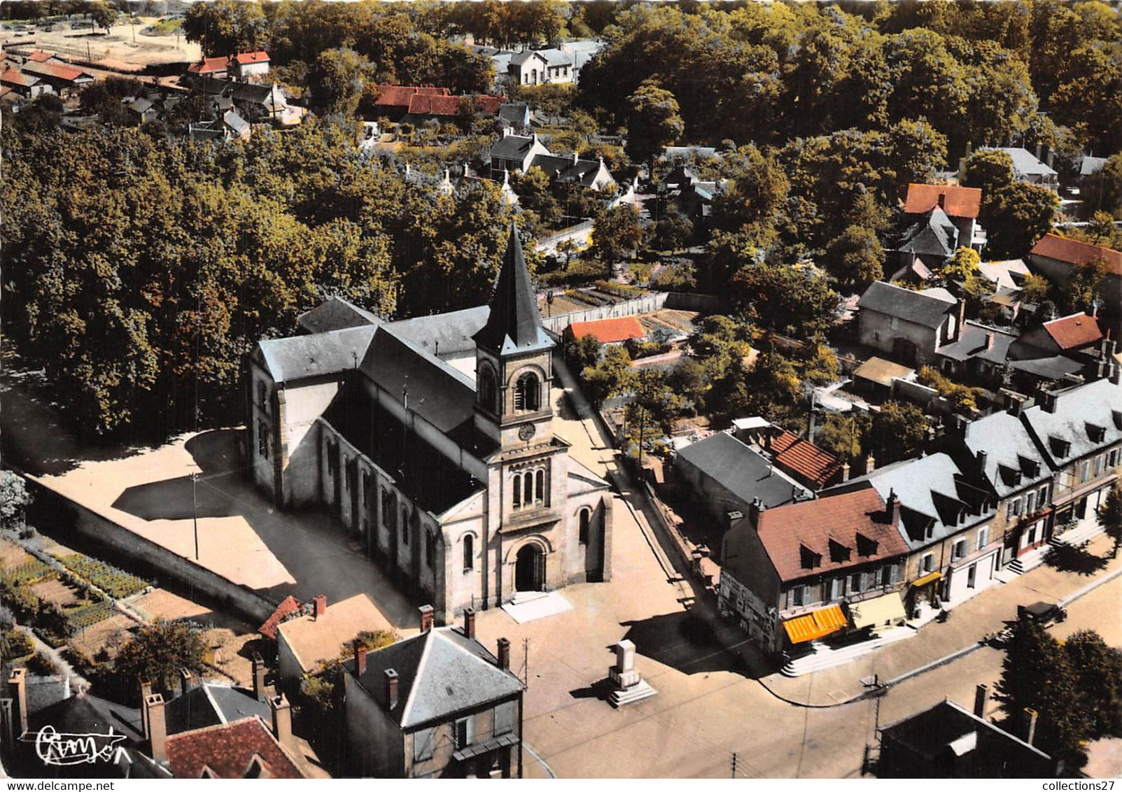 58-LA-MACHINE- L'EGLISE VUE AERIENNE - La Machine