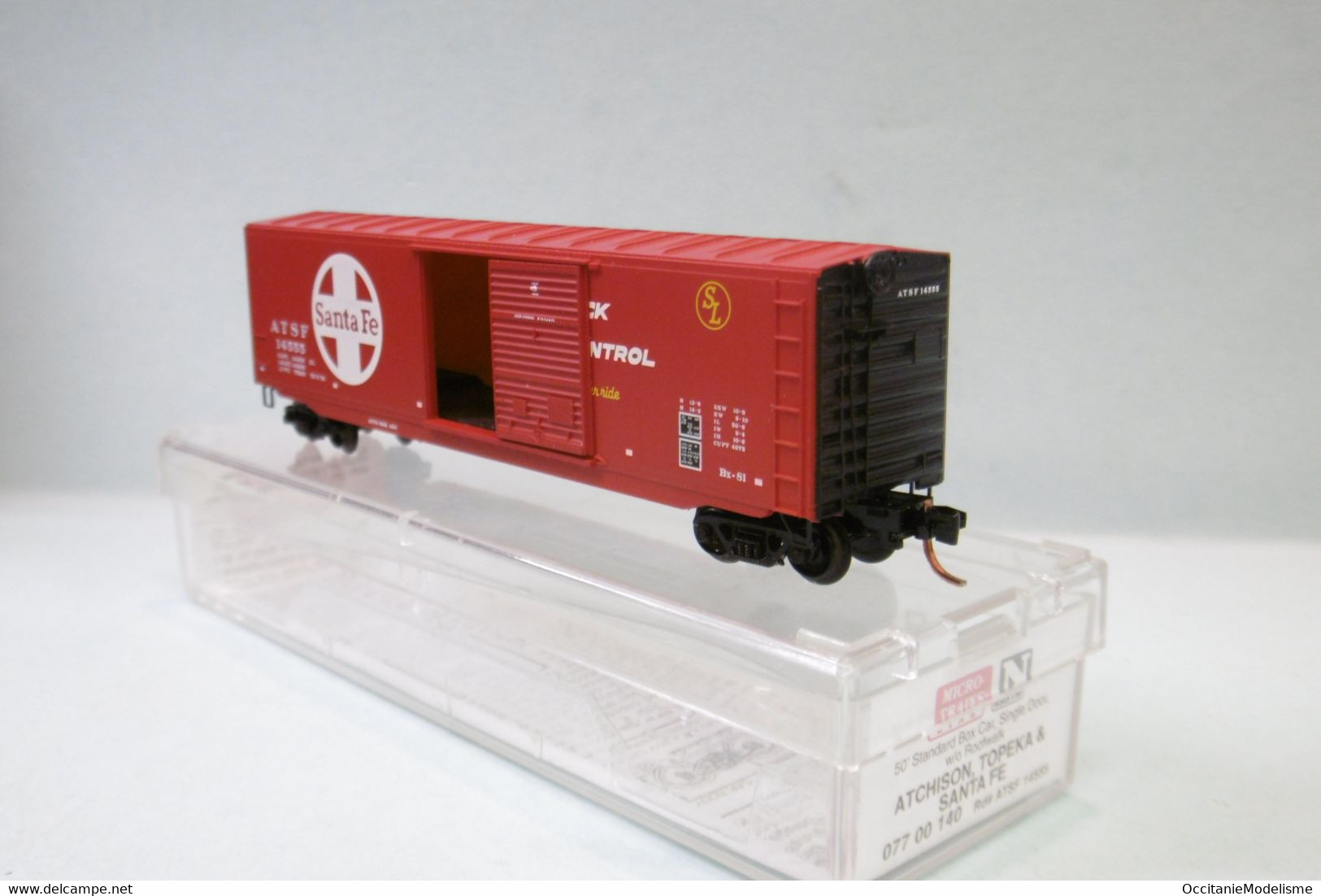 Micro-Trains Line - WAGON US 50' Standard BOX CAR ATSF Santa Fe Réf. 077 00 140 BO N 1/160 - Goods Waggons (wagons)