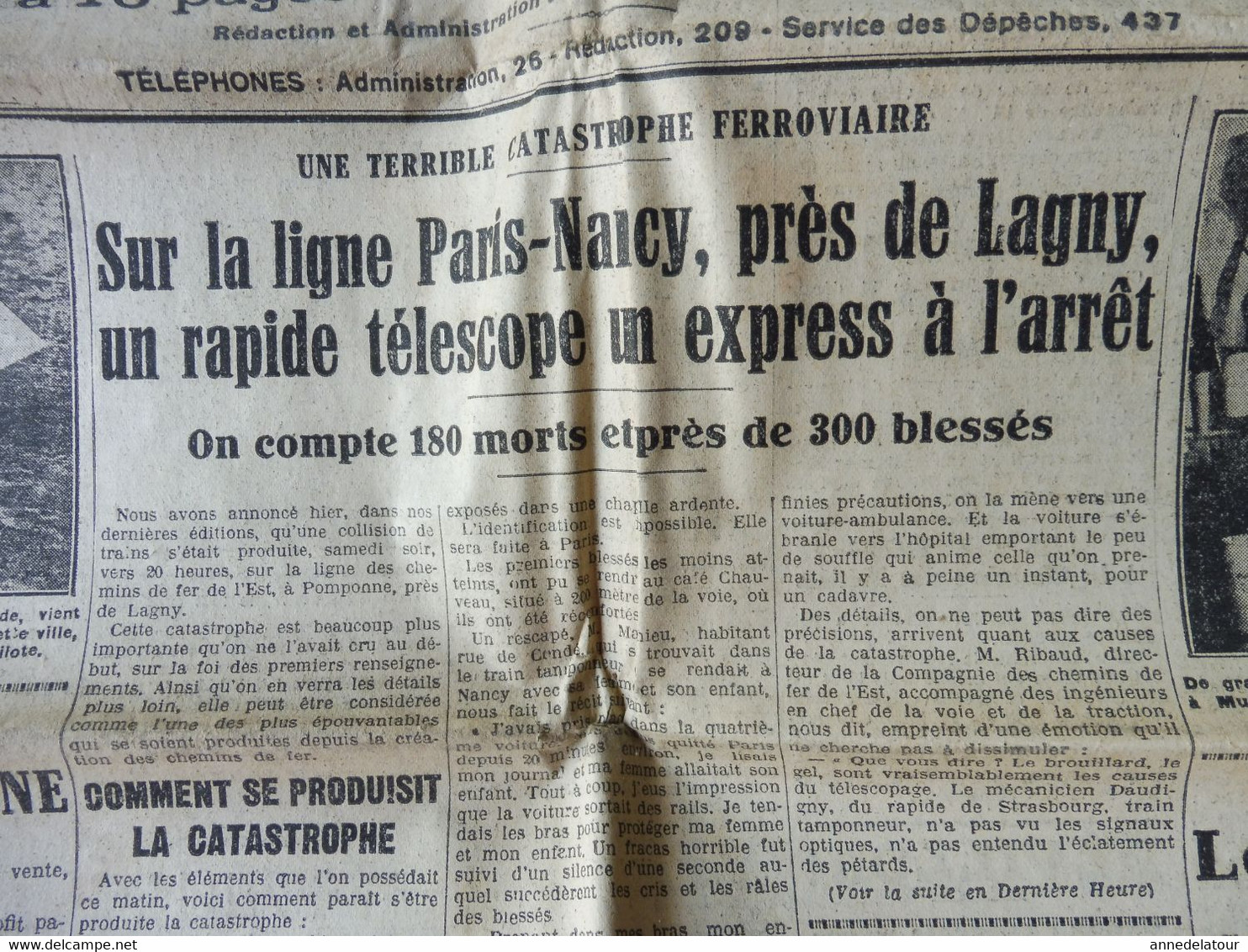 1933  LE PROGRES :Les Adorateurs Du Sang ; Fête De La Bière  à Munich ;Catastrophe De Lagny ; Manif De Poilus ; Etc - Allgemeine Literatur